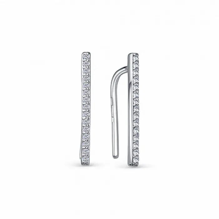 Серьги зажимы из серебра