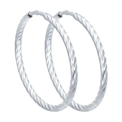 Серьги конго из серебра