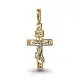 Подвеска крест из комбинированного золота