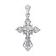 Подвеска крест из белого золота