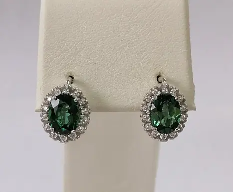 Серьги с английским замком из серебра