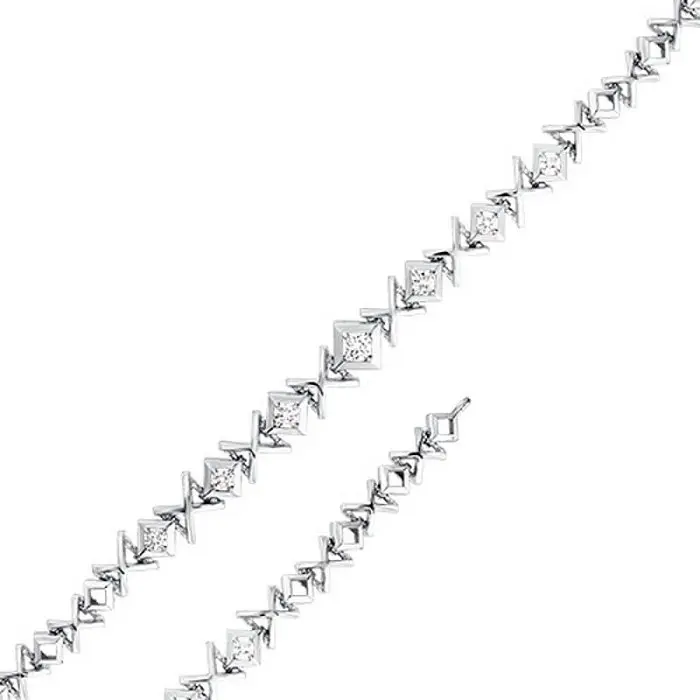 Браслет декоративный из белого золота