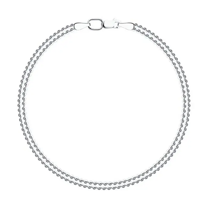 Браслет цепочный из серебра