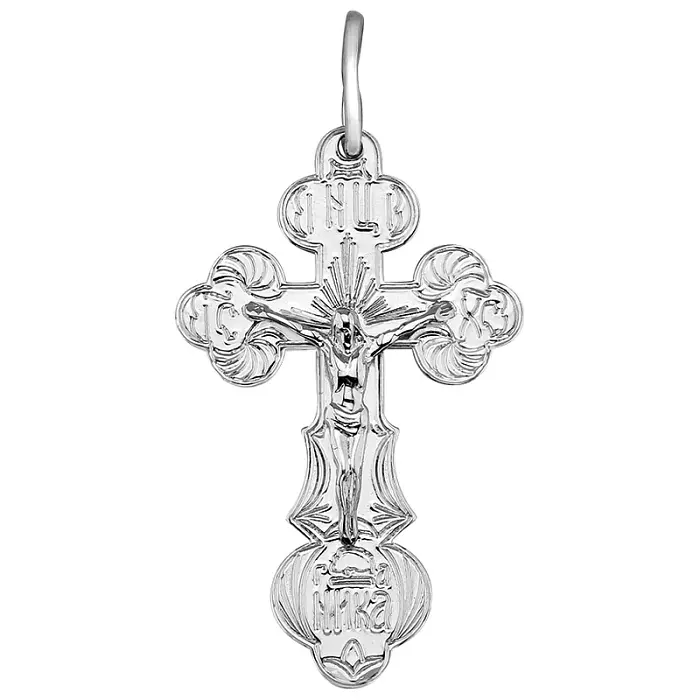 Подвеска крест из серебра