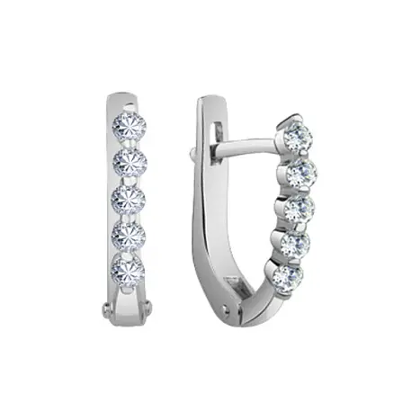 Серьги с английским замком из серебра