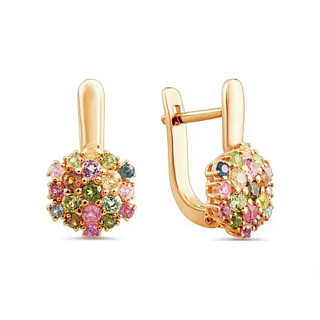 Серьги с английским замком из позолоты
