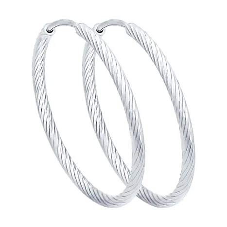 Серьги конго из серебра