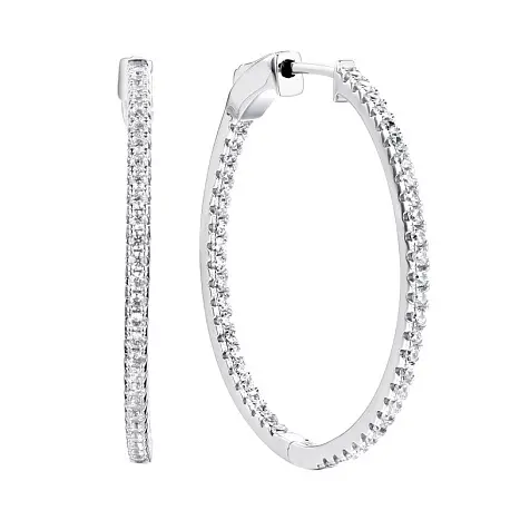 Серьги конго из серебра