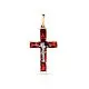 Подвеска крест из комбинированного золота