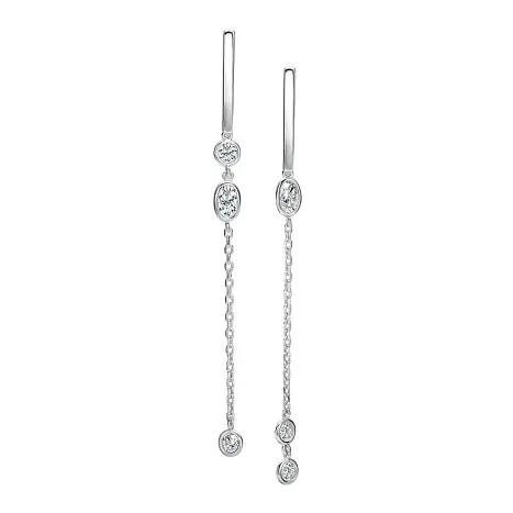 Серьги подвесные из серебра