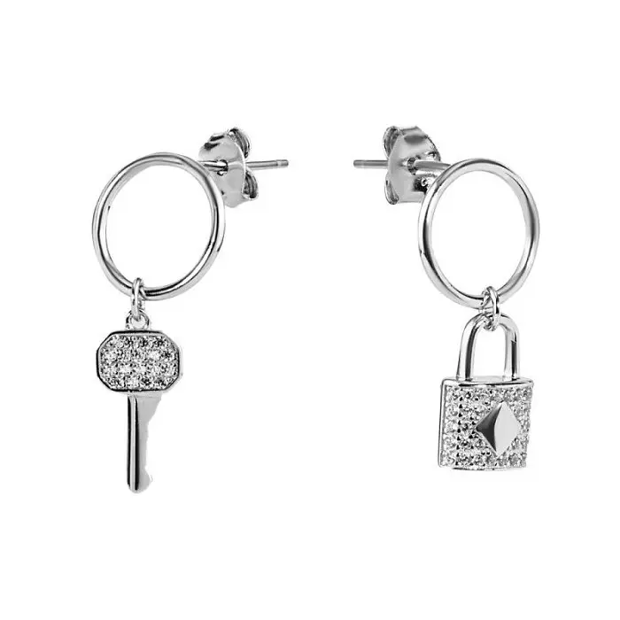 Серьги подвесные из серебра