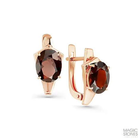 Серьги с английским замком из красного золота