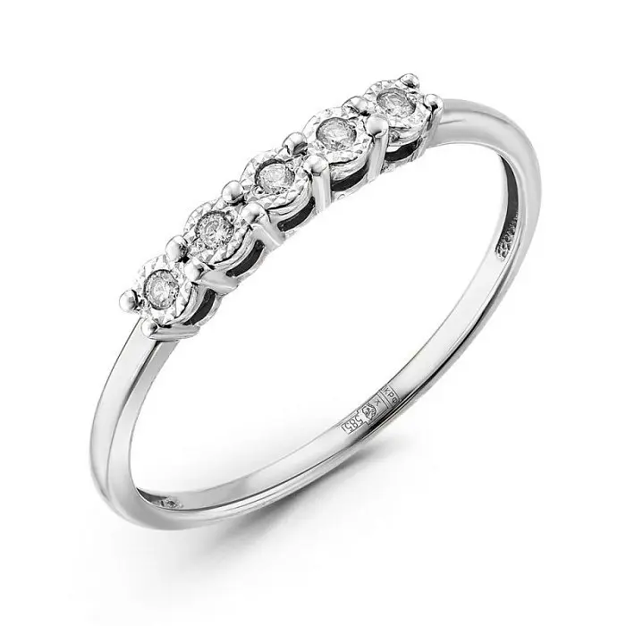 Кольцо декоративное из белого золота