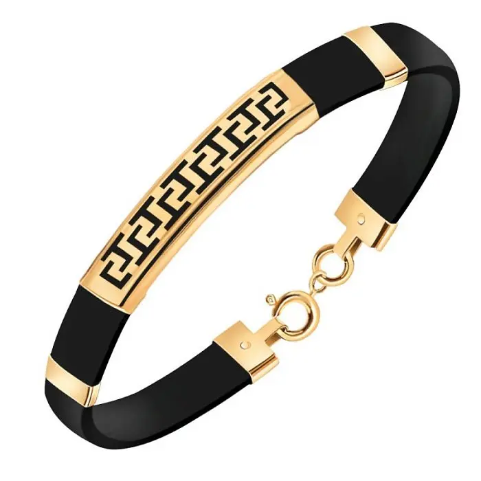 Браслет шнурок из красного золота