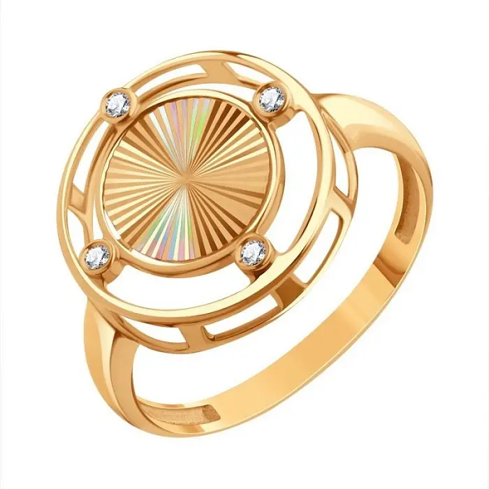 Кольцо декоративное из красного золота