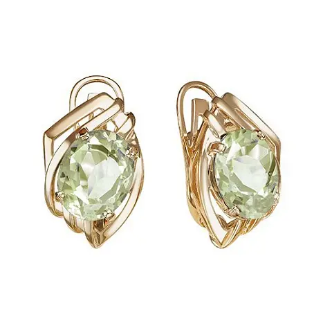 Серьги с английским замком из красного золота
