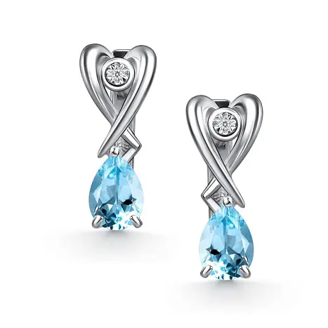 Серьги с английским замком из серебра