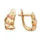 Серьги детские из красного золота