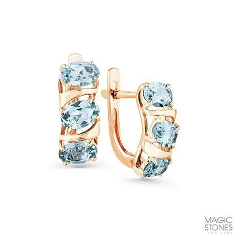 Серьги с английским замком из красного золота