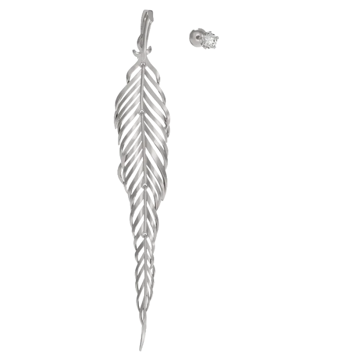 Серьги подвесные из серебра