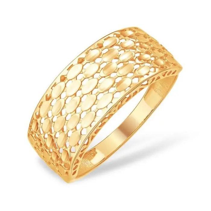 Кольцо декоративное из красного золота