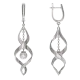Серьги подвесные из серебра
