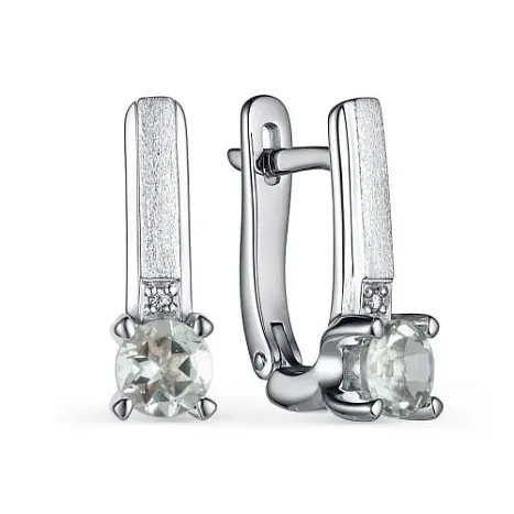 Серьги с английским замком из серебра