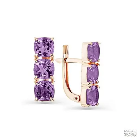 Серьги с английским замком из красного золота