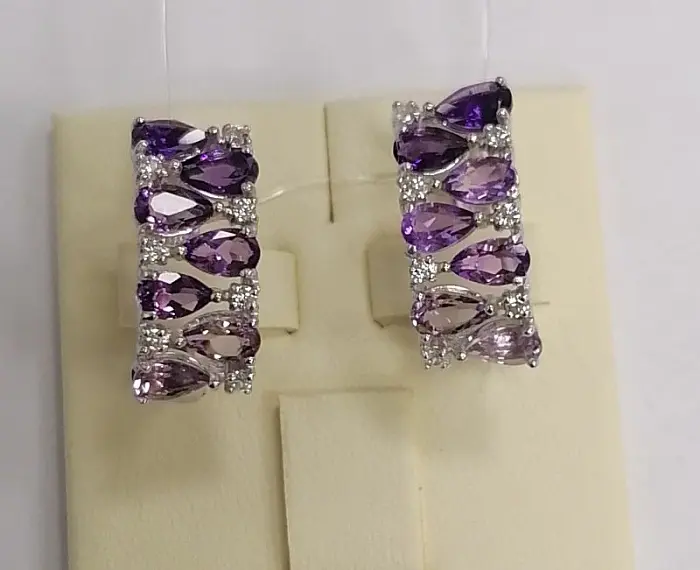 Серьги с английским замком из серебра