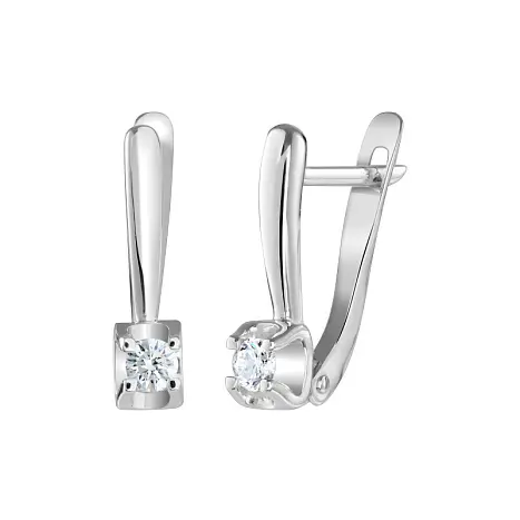 Серьги с английским замком из серебра