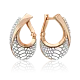 Серьги с английским замком из комбинированного золота