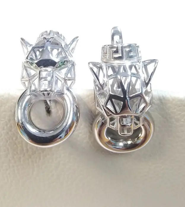 Серьги с английским замком из серебра