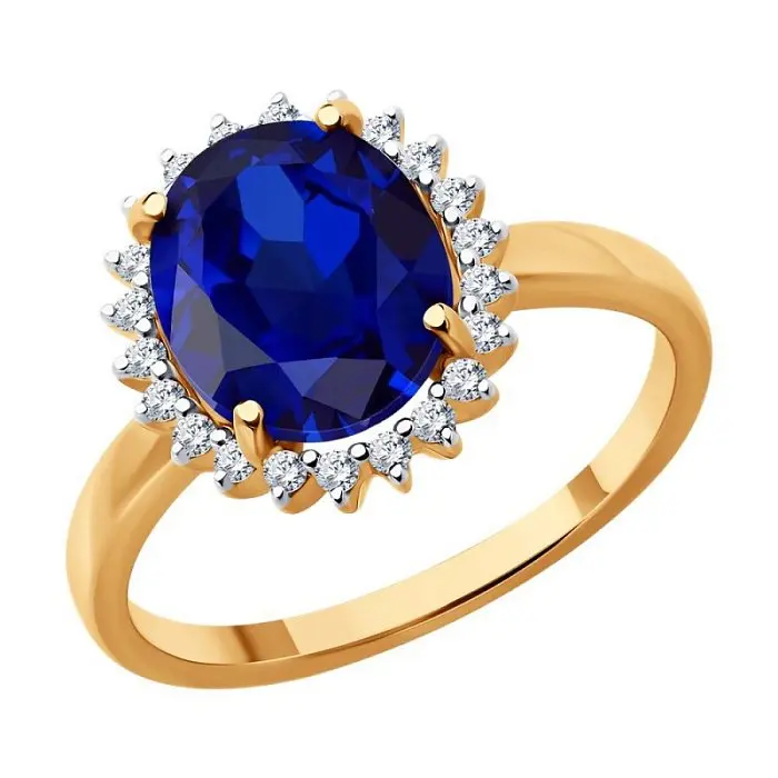 Кольцо декоративное из красного золота