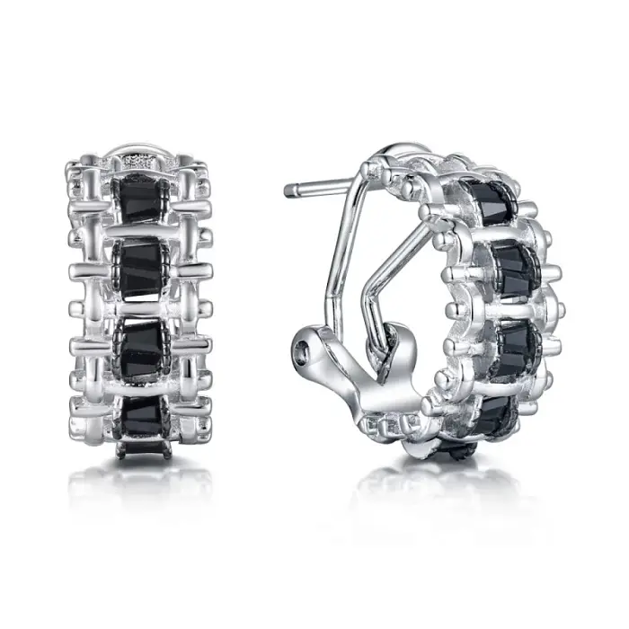 Серьги с английским замком из серебра