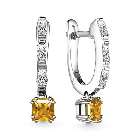 Серьги с английским замком из серебра