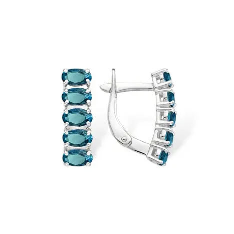 Серьги с английским замком из серебра