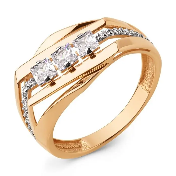 Кольцо декоративное из красного золота