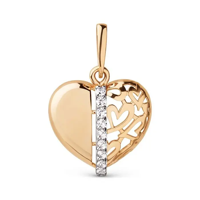 Подвеска декоративная из красного золота