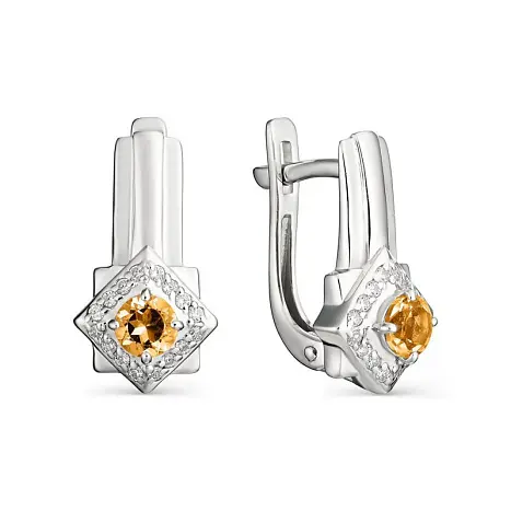 Серьги с английским замком из серебра