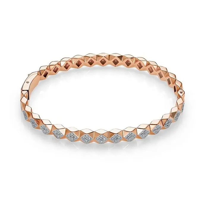 Браслет жесткий из красного золота