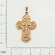 Подвеска крест из красного золота