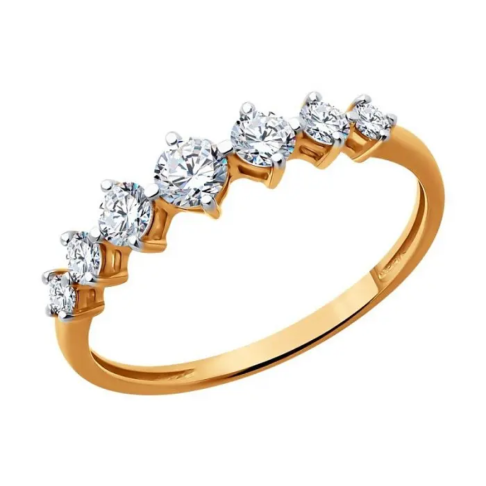 Кольцо декоративное из красного золота