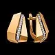 Серьги с английским замком из красного золота