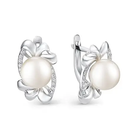 Серьги с английским замком из серебра
