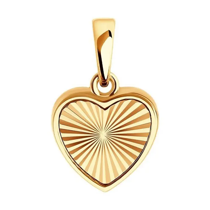 Подвеска декоративная из красного золота