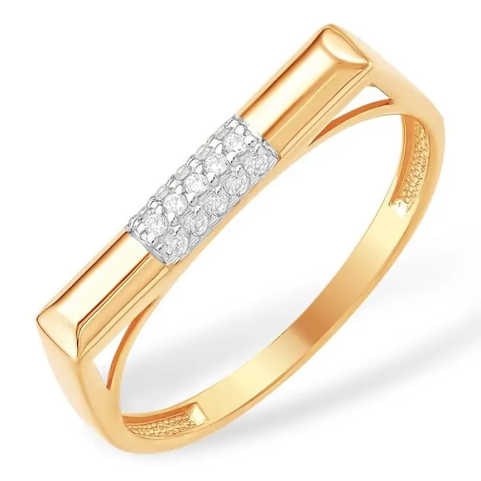 Кольцо декоративное из красного золота