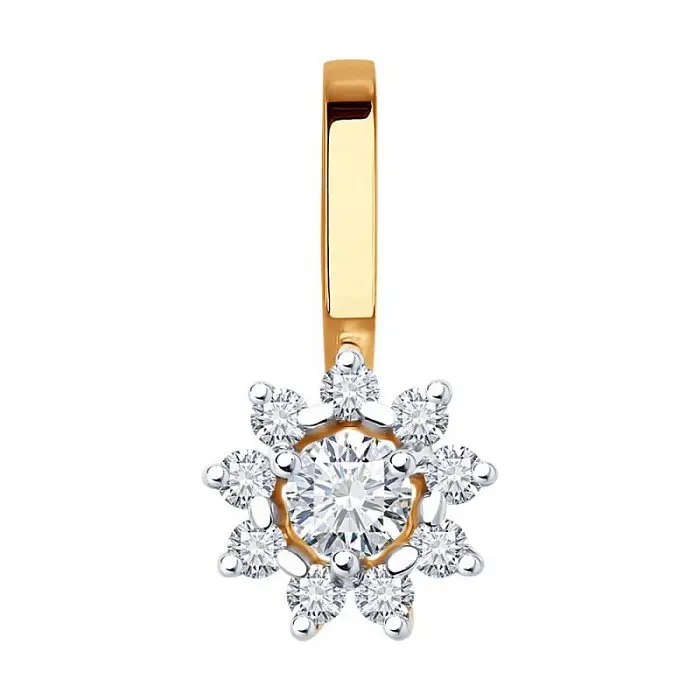 Подвеска декоративная из красного золота