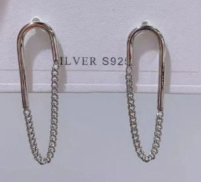 Серьги пуссеты из серебра