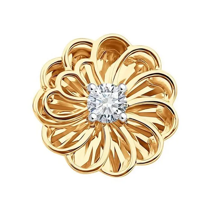 Подвеска бегунок из красного золота