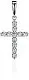 Подвеска декоративный крест из белого золота